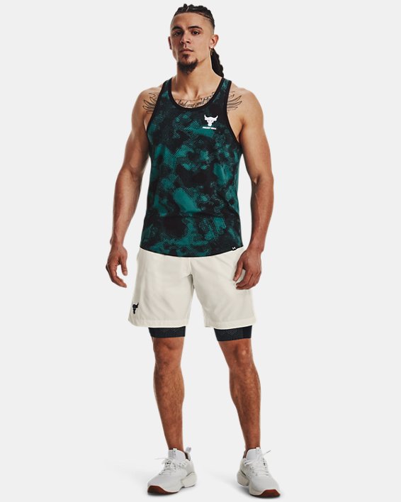 Men's Project Rock Iso-Chill Muscle Tank, Green, pdpMainDesktop image number 2